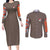 Ground Type Poke Couples Matching Long Sleeve Bodycon Dress and Long Sleeve Button Shirt Japan Anime Style