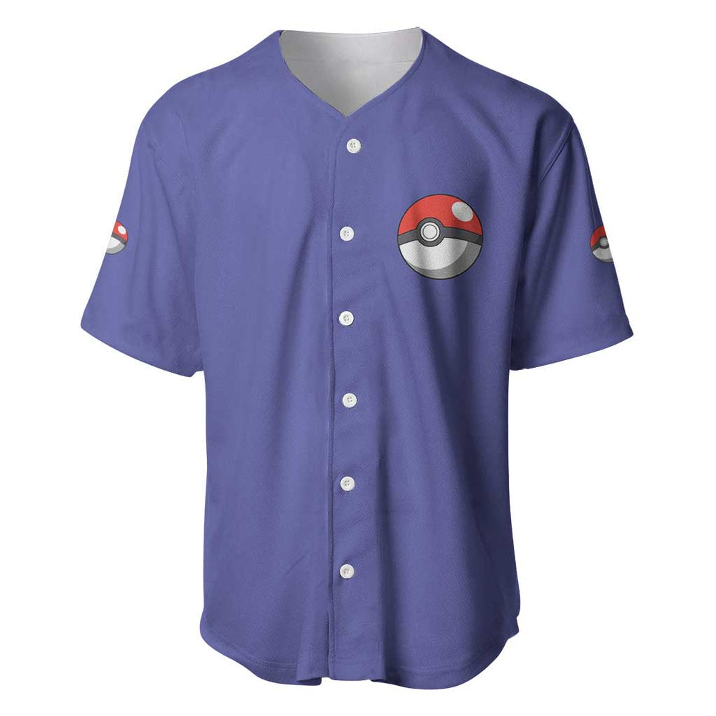 Water Type Poke Baseball Jersey Japan Anime Style