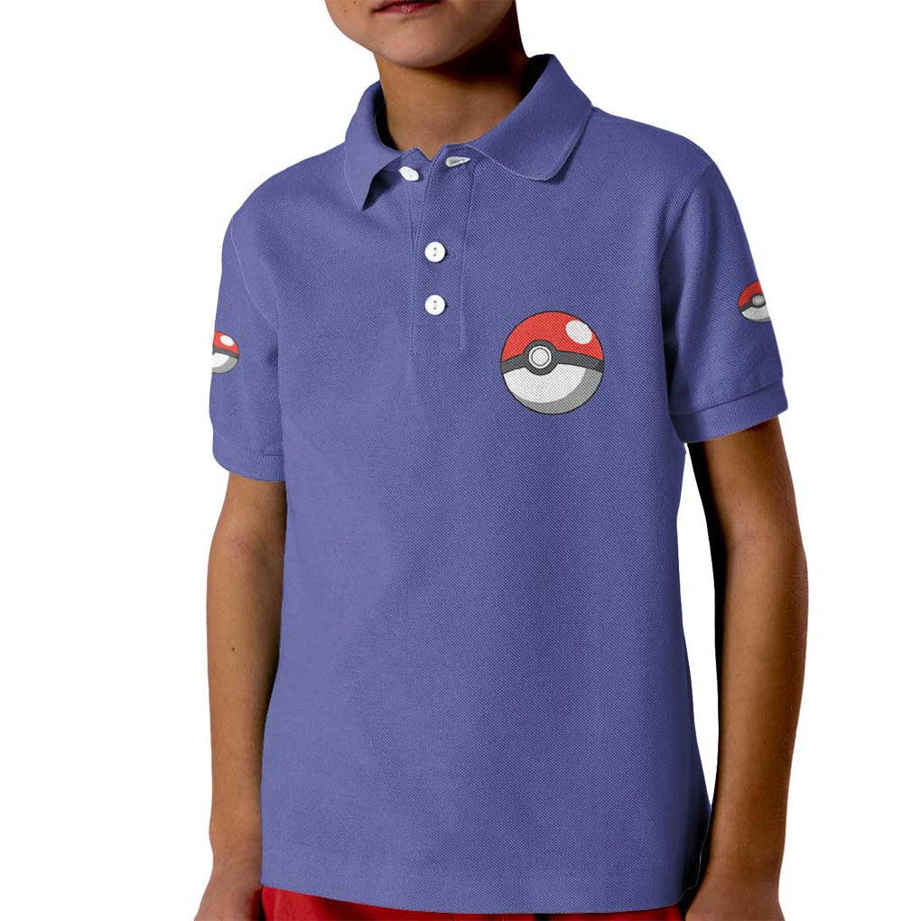 Water Type Poke Kid Polo Shirt Japan Anime Style