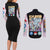 Kyurem Poke Couples Matching Long Sleeve Bodycon Dress and Long Sleeve Button Shirt Japan Anime Style