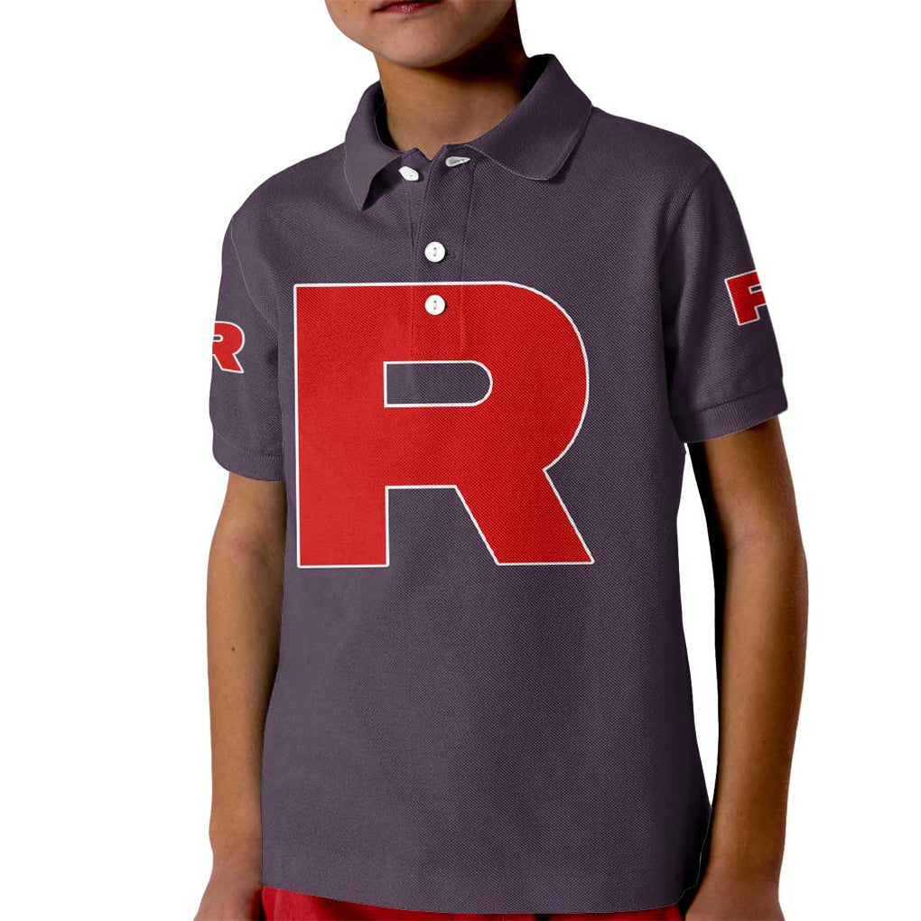 Team Rocket Poke Kid Polo Shirt Japan Anime Style