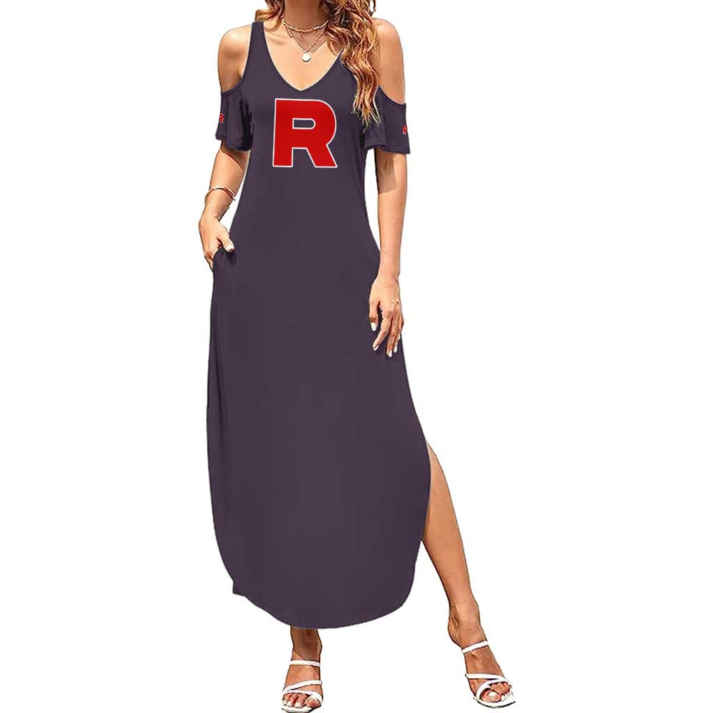 Team Rocket Poke Summer Maxi Dress Japan Anime Style