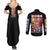 Fate Stay Night Unlimited Blade Works Couples Matching Summer Maxi Dress and Long Sleeve Button Shirt Japan Anime Style