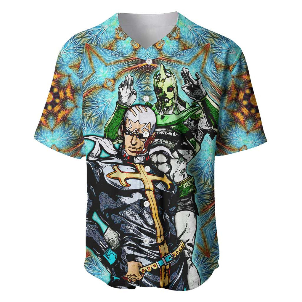 Trippy Enrico Pucci C-Moon Jojo’s Bizarre Adventure Baseball Jersey Trippy Style