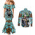 Trippy Enrico Pucci C-Moon Jojo’s Bizarre Adventure Couples Matching Mermaid Dress and Long Sleeve Button Shirt Trippy Style