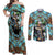 Trippy Enrico Pucci C-Moon Jojo’s Bizarre Adventure Couples Matching Off Shoulder Maxi Dress and Long Sleeve Button Shirt Trippy Style