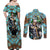 Trippy Enrico Pucci C-Moon Jojo’s Bizarre Adventure Couples Matching Off Shoulder Maxi Dress and Long Sleeve Button Shirt Trippy Style