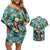 Trippy Enrico Pucci C-Moon Jojo’s Bizarre Adventure Couples Matching Off Shoulder Short Dress and Hawaiian Shirt Trippy Style