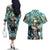 Trippy Enrico Pucci C-Moon Jojo’s Bizarre Adventure Couples Matching Off The Shoulder Long Sleeve Dress and Hawaiian Shirt Trippy Style