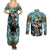 Trippy Enrico Pucci C-Moon Jojo’s Bizarre Adventure Couples Matching Summer Maxi Dress and Long Sleeve Button Shirt Trippy Style