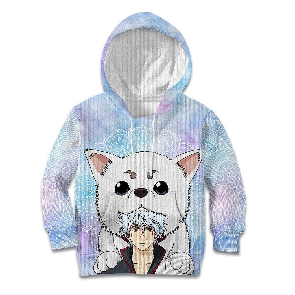 Gintoki and Sadaharu Gintama Kid Hoodie Mable Style