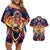 Trippy Eren Yeager Attack on Titan Couples Matching Off Shoulder Short Dress and Hawaiian Shirt Trippy Style