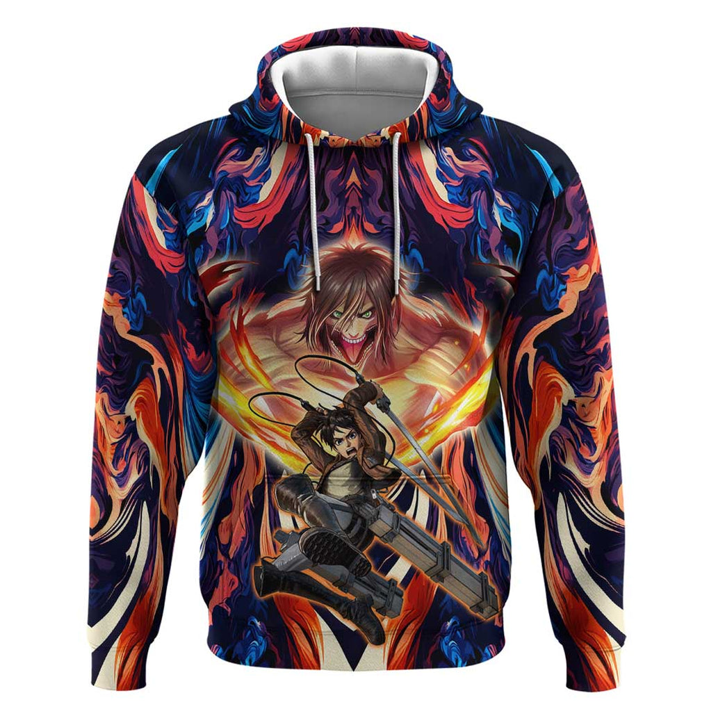 Trippy Eren Yeager Attack on Titan Hoodie Trippy Style