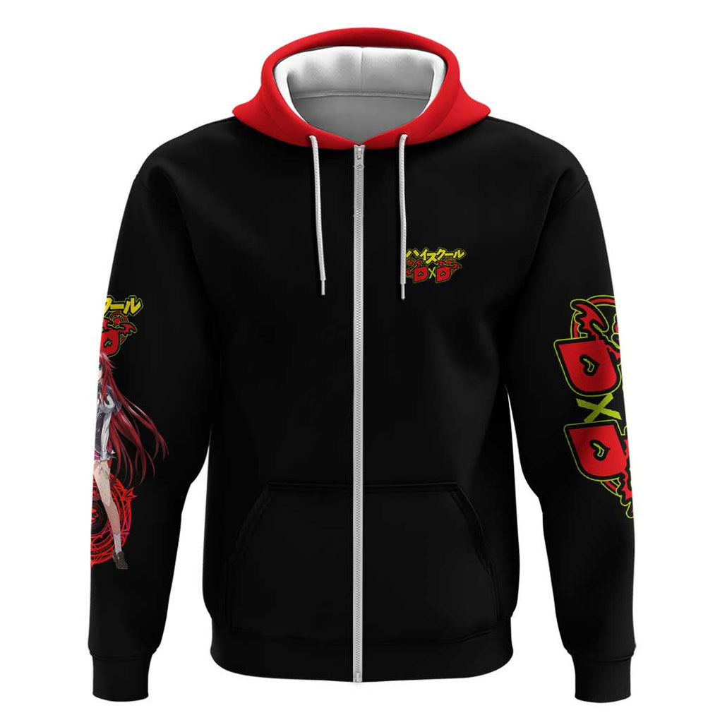 High School DXD Zip Hoodie Anime Style