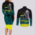 Cyberpunk Lucy Couples Matching Long Sleeve Bodycon Dress and Long Sleeve Button Shirt