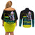 Cyberpunk Lucy Couples Matching Off Shoulder Short Dress and Long Sleeve Button Shirt