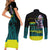 Cyberpunk Lucy Couples Matching Short Sleeve Bodycon Dress and Long Sleeve Button Shirt