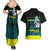 Cyberpunk Rebecca Couples Matching Summer Maxi Dress and Hawaiian Shirt