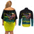 Cyberpunk Maine Couples Matching Off Shoulder Short Dress and Long Sleeve Button Shirt