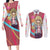 Yasuko Takasu Couples Matching Long Sleeve Bodycon Dress and Long Sleeve Button Shirt Toradora