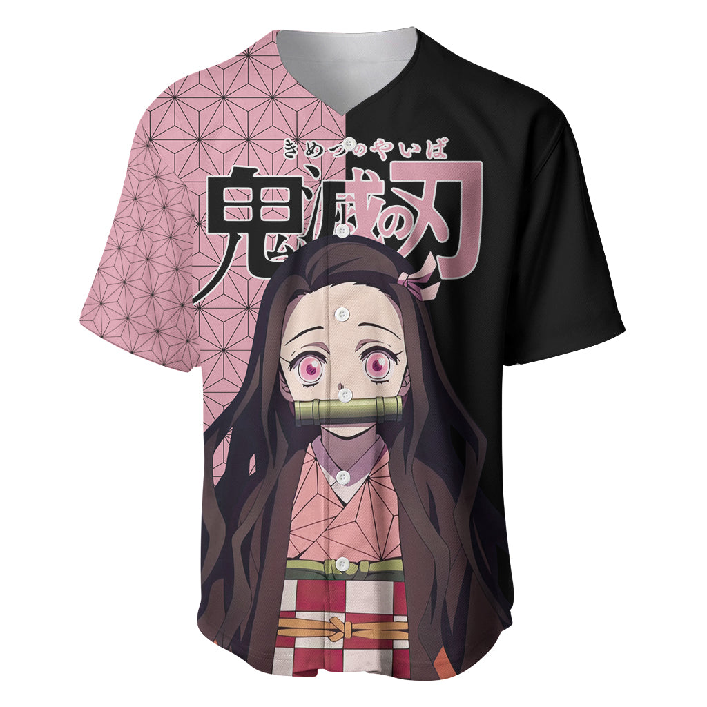 Nezuko Kamado Demon Slayer Baseball Jersey Anime Style