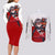 Ryuko Matoi Kill La Kill Couples Matching Long Sleeve Bodycon Dress and Long Sleeve Button Shirt Anime Style