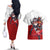 Ryuko Matoi Kill La Kill Couples Matching Off The Shoulder Long Sleeve Dress and Hawaiian Shirt Anime Style