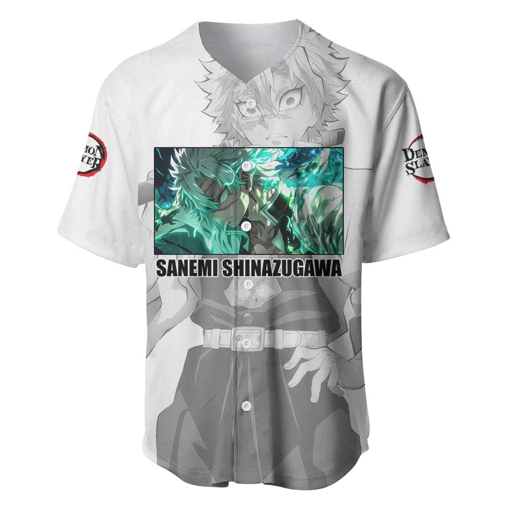 Sanemi Shinazugawa - Demon Slayer Baseball Jersey Anime Style