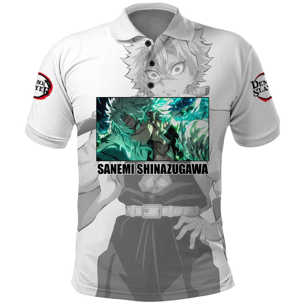 Sanemi Shinazugawa - Demon Slayer Polo Shirt Anime Style