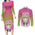 Mitsuri Kanroji - Demon Slayer Couples Matching Long Sleeve Bodycon Dress and Long Sleeve Button Shirt Anime Style