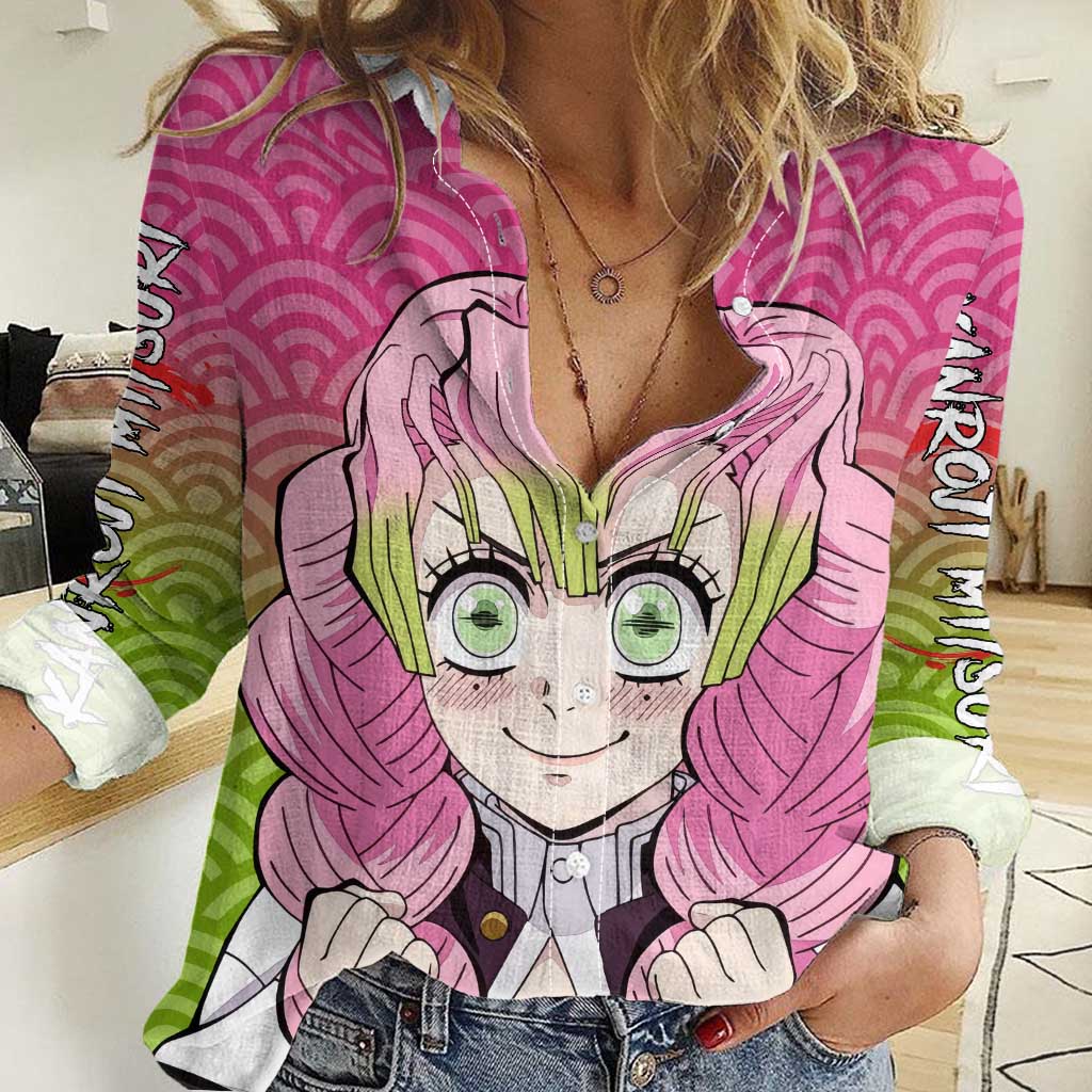 Mitsuri Kanroji - Demon Slayer Women Casual Shirt Anime Style