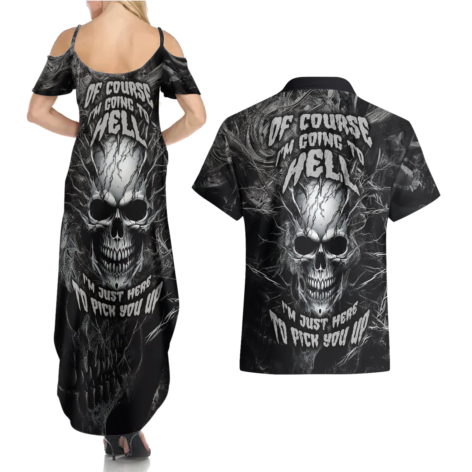 horror-skull-couples-matching-summer-maxi-dress-and-hawaiian-shirt-of-course-im-going-to-hell-im-just-here-to-pick-you-up