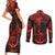 demon-skull-couples-matching-short-sleeve-bodycon-dress-and-long-sleeve-button-shirts-welcome-to-hell