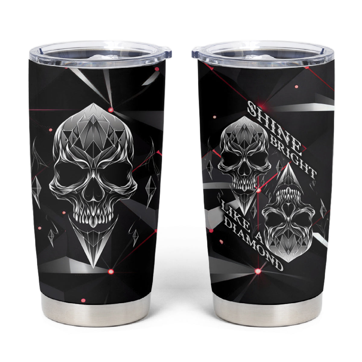 Diamond Skull Tumbler Cup Shine Bright Like Diamond