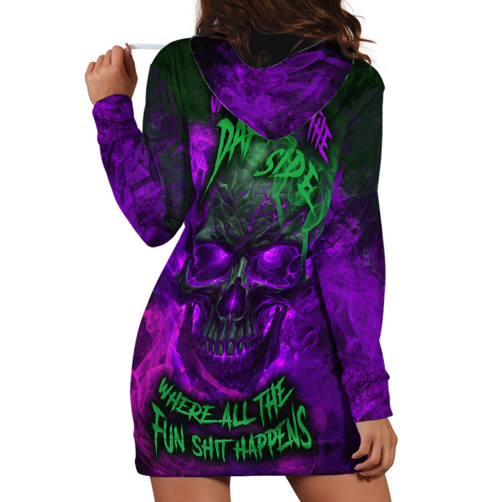 horor-skull-hoodie-dress-welcome-to-the-dark-side