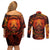 fire-skull-couples-matching-off-shoulder-short-dress-and-long-sleeve-button-shirts-you-inspire-my-inner-serial-killed