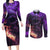 fire-skull-couples-matching-long-sleeve-bodycon-dress-and-long-sleeve-button-shirts-the-only-thing-that-can-stop-me-is-me