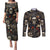 skull-roses-couples-matching-puletasi-dress-and-long-sleeve-button-shirts-never-say-die