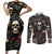 skull-roses-couples-matching-short-sleeve-bodycon-dress-and-long-sleeve-button-shirts-never-say-die