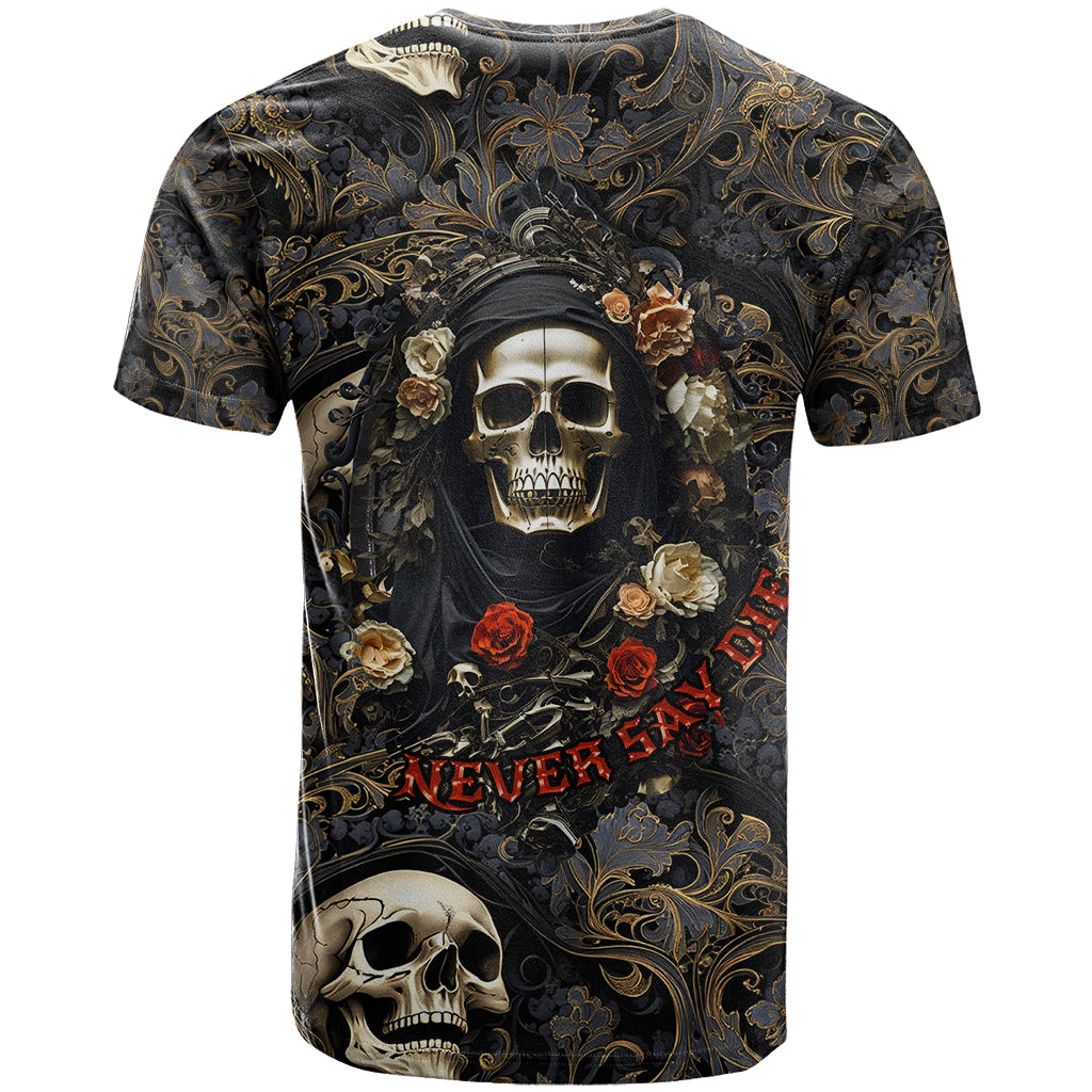 skull-roses-t-shirt-never-say-die