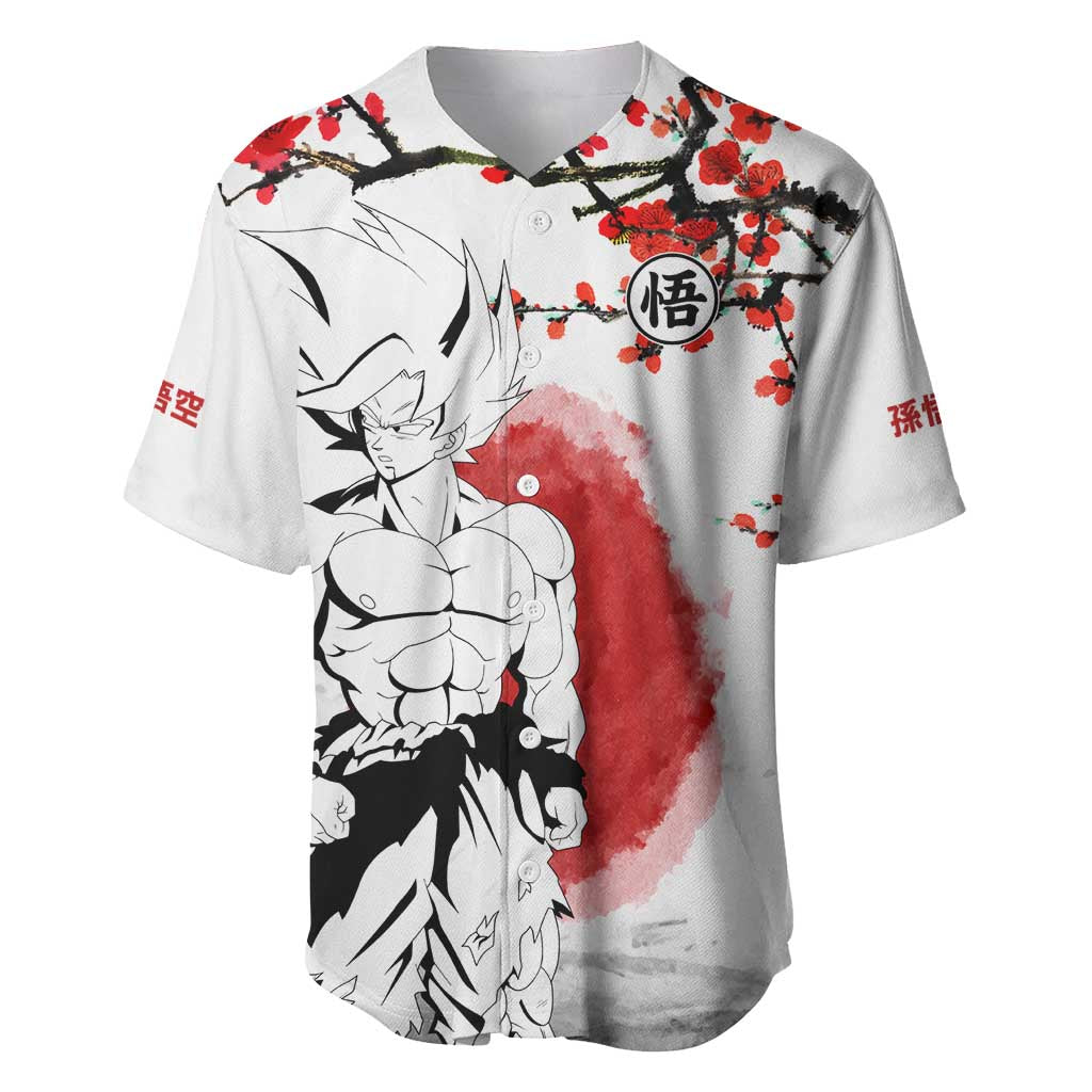 Goku - Dragon Ball Baseball Jersey Japan Cherry Blossom Style