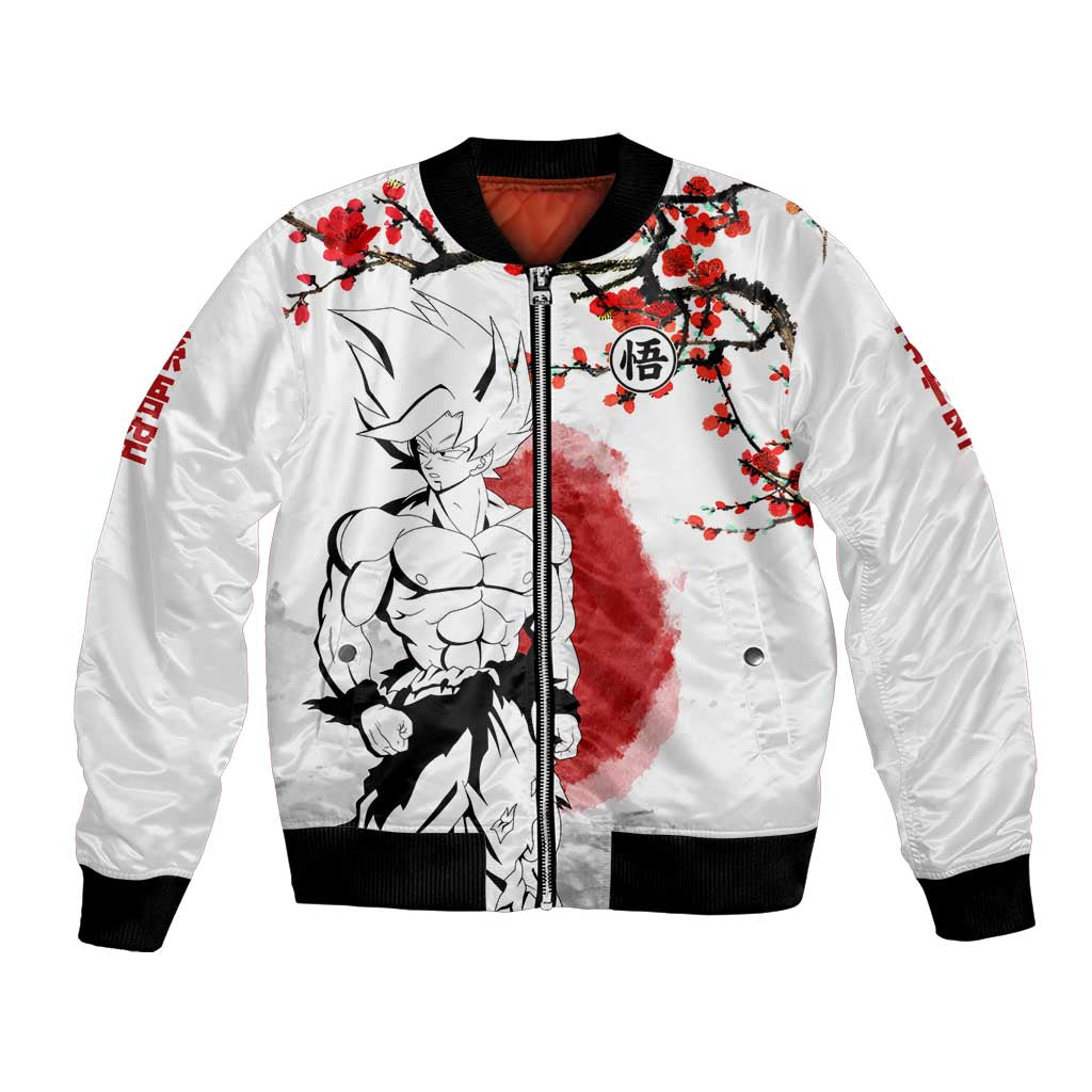 Goku - Dragon Ball Bomber Jacket Japan Cherry Blossom Style