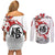 Goku - Dragon Ball Couples Matching Off Shoulder Short Dress and Long Sleeve Button Shirt Japan Cherry Blossom Style