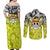 Monkey D. Luffy - One Piece Couples Matching Off Shoulder Maxi Dress and Long Sleeve Button Shirt Manga Style