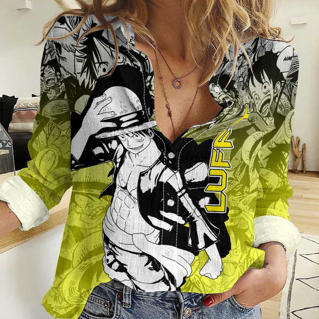 Monkey D. Luffy - One Piece Women Casual Shirt Manga Style