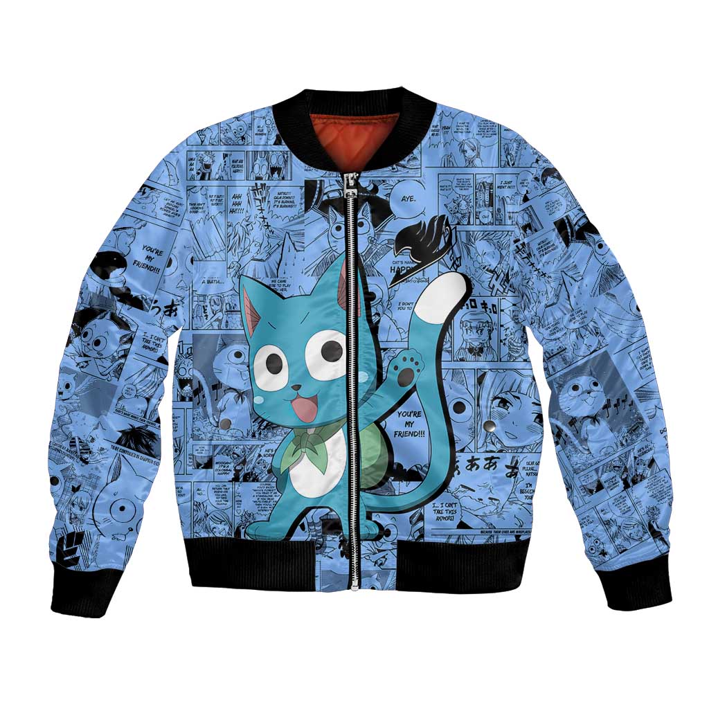 Happy - Fairy Tail Bomber Jacket Anime Mix Manga Style