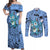 Happy - Fairy Tail Couples Matching Off Shoulder Maxi Dress and Long Sleeve Button Shirt Anime Mix Manga Style