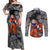 Goku - Dragon Ball Couples Matching Off Shoulder Maxi Dress and Long Sleeve Button Shirt Anime Mix Manga Style