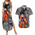 Goku - Dragon Ball Couples Matching Summer Maxi Dress and Hawaiian Shirt Anime Mix Manga Style