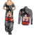 Goku - Dragon Ball Couples Matching Summer Maxi Dress and Long Sleeve Button Shirt Anime Mix Manga Style